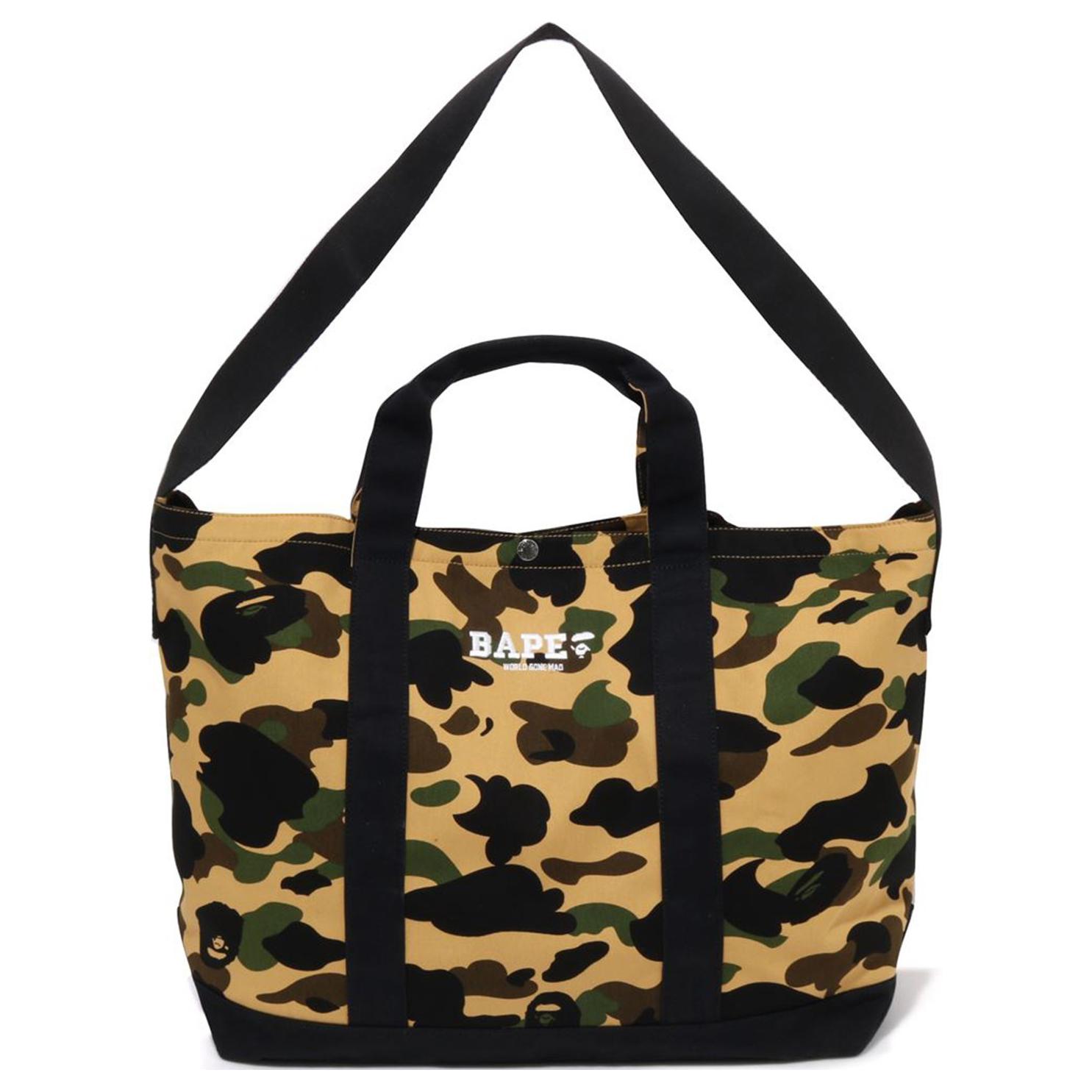 A Bathing Ape 1st Camo Series Fashion Trend Brand Logo Cotton Tote Bag Shopping Bag Shoulder Crossbody Handbag Unisex Tote Bags 1L30189006 Light Camouflage