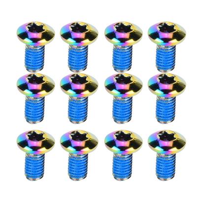12PCS Acier Robuste Vélo Vélo Disque Rotor Vis T25 Accessoire de Cyclisme Coloré