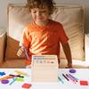 Montessori Wooden Educational Toy: Shape & Color Matching Coin Box for Early Learning