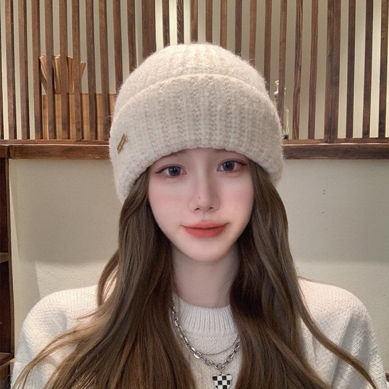 Ear Protection Warm and Cold Proof Knitted Hat  Large Head Circumference  Face Showing Small Wool Blended Japanese Cold Hat for Men