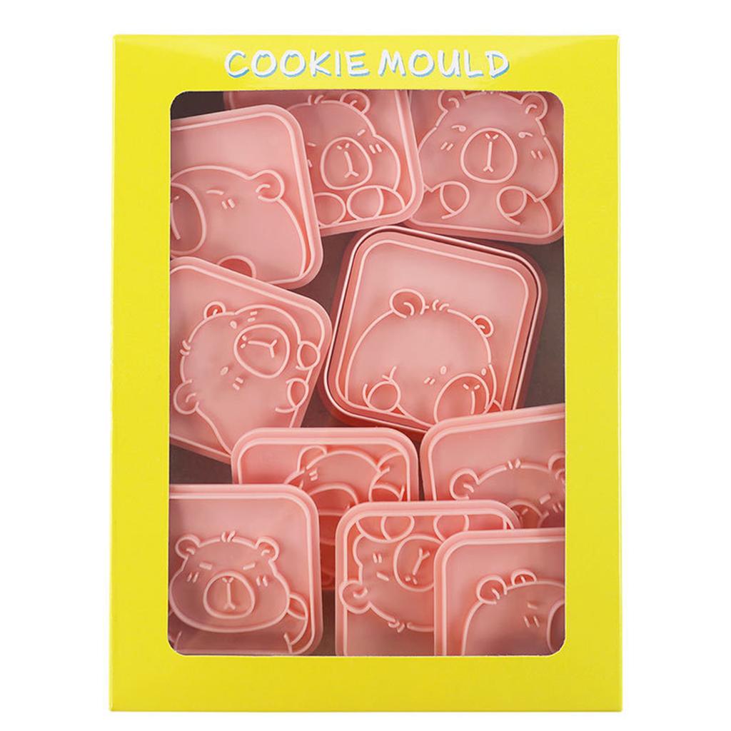 Set Of 10 Lovely Capybara Shaped Cookie Molds Pastries Moulds Perfect For Kids Baking And Family Bonding Time