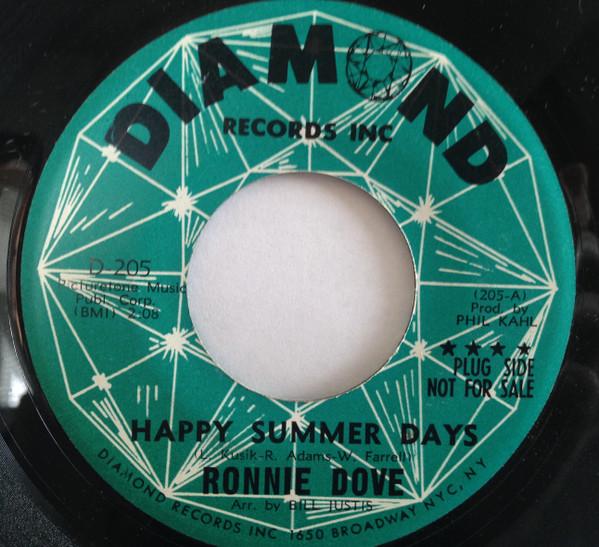 7inch Record RONNIE DOVE - Happy Summer Days D205PROMO Diamond Records 1966 Canada Rock Used