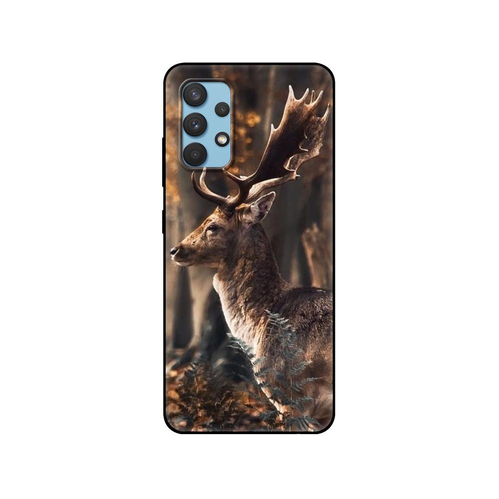 Czarny pokrowiec tpu do Samsunga Galaxy A12 A22 A32 A42 A52 A72 4g 5g S21 PLUS ultra tylna obudowa Deer Hunting
