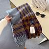 Korean Houndstooth Cashmere Long Scarf Winter Men Women Thickened Warm Shawl Cape Wrap Bufanda  Double Sided Poncho Echarpe