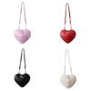 Borsa a Spalla a Forma di Cuore in PU per Ragazze con Chiusura a Zip e Tasca per Cellulare