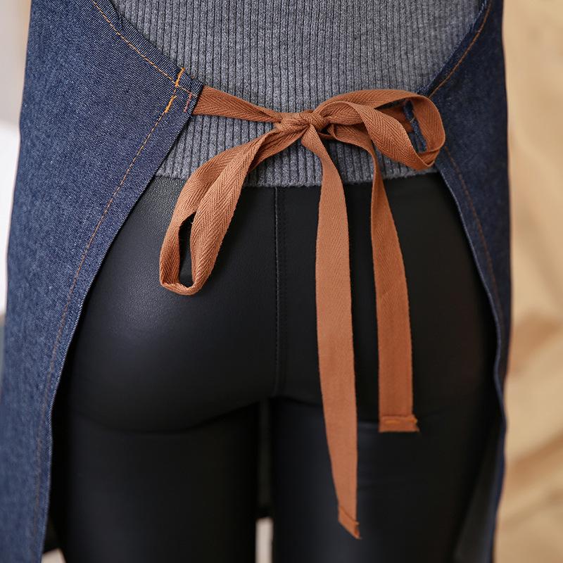 Nordic Labor Protection Denim Apron for Home and Kitchen Use - Adult Korean Style