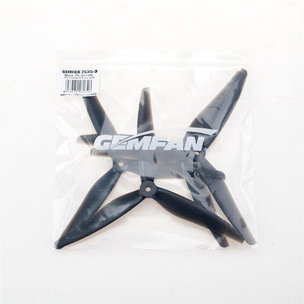 2 Pairs GEMFAN CINELIFTER 7.5 Inch 7535 Tri-blade Polycarbonate Propeller for Chimera7 ECO Long Range FPV Racing RC Drone