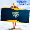 Frosinone Calcio Print Beach Towel, Large Soft Quick Dry Towel for Beach Camping Swimming
