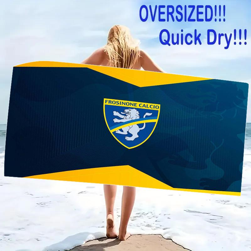 Frosinone Calcio Print Beach Towel, Large Soft Quick Dry Towel for Beach Camping Swimming
