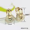 Cao Shi High-End Korean Style Women's Zircon Round Earrings