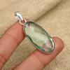 Aqua Apatite Gemstone Jewelry Handmade 925 Sterling Silver Pendant For Birthday Gift