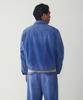 Man On The Boon Herringbone Pattern Work Jacket_Blue 4716109026
