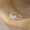 Elegant 925 Sterling Silver Butterfly Open Ring for Women – Exquisite High-End Versatile Index Finger Jewelry