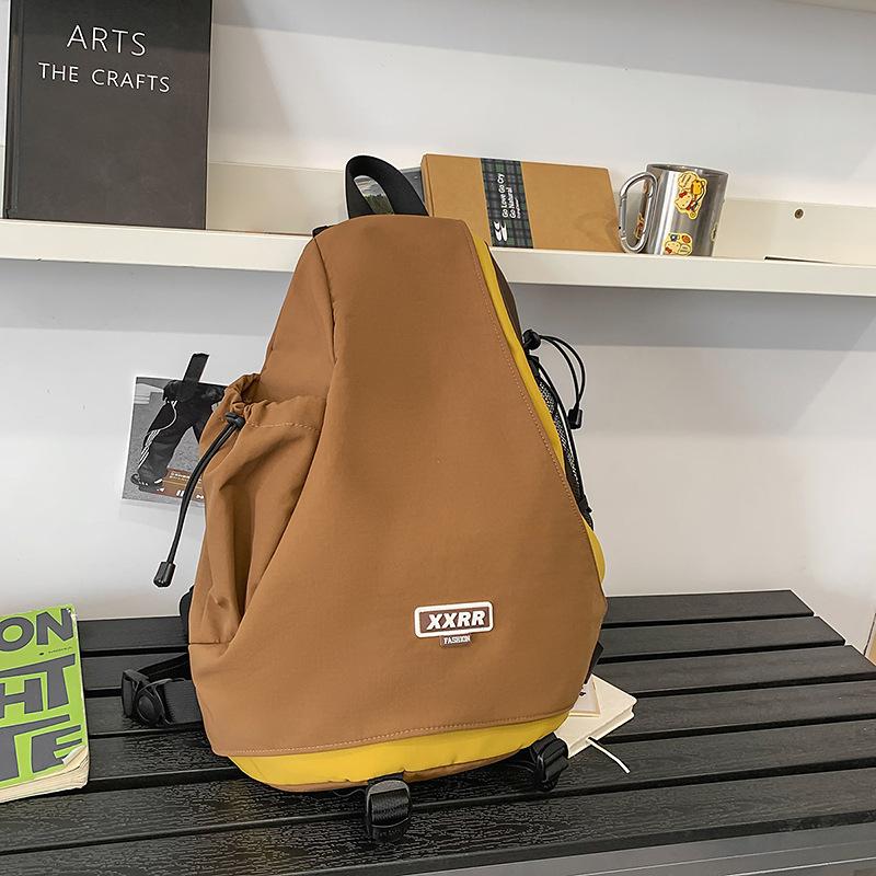 New Sports Wind Riding Diagonal Shoulder Bag Motorcycle Bombing Campus Portable Handsome Backpack Large Capacity Backpack.
