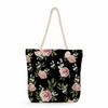 Multifunctional Flower Printed Thick Rope Shoulder Beach Bag Casual large capacity handbag 7612