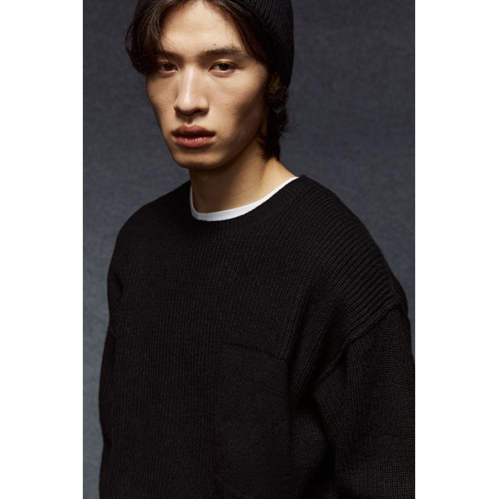 H M Loose Fit Sweater Black