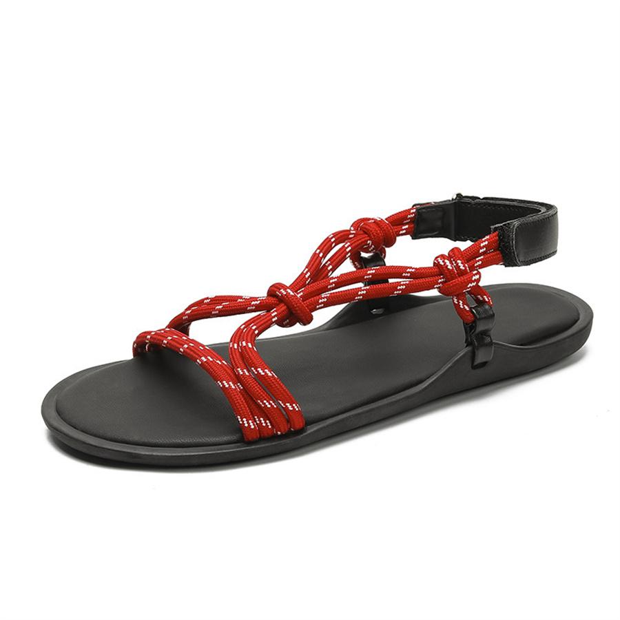 New Summer Women Sandals Casual Flat Shoes Rope Cross-strap Beach Flats Leisure Sandalias Mujer Holiday Vacation Sandal