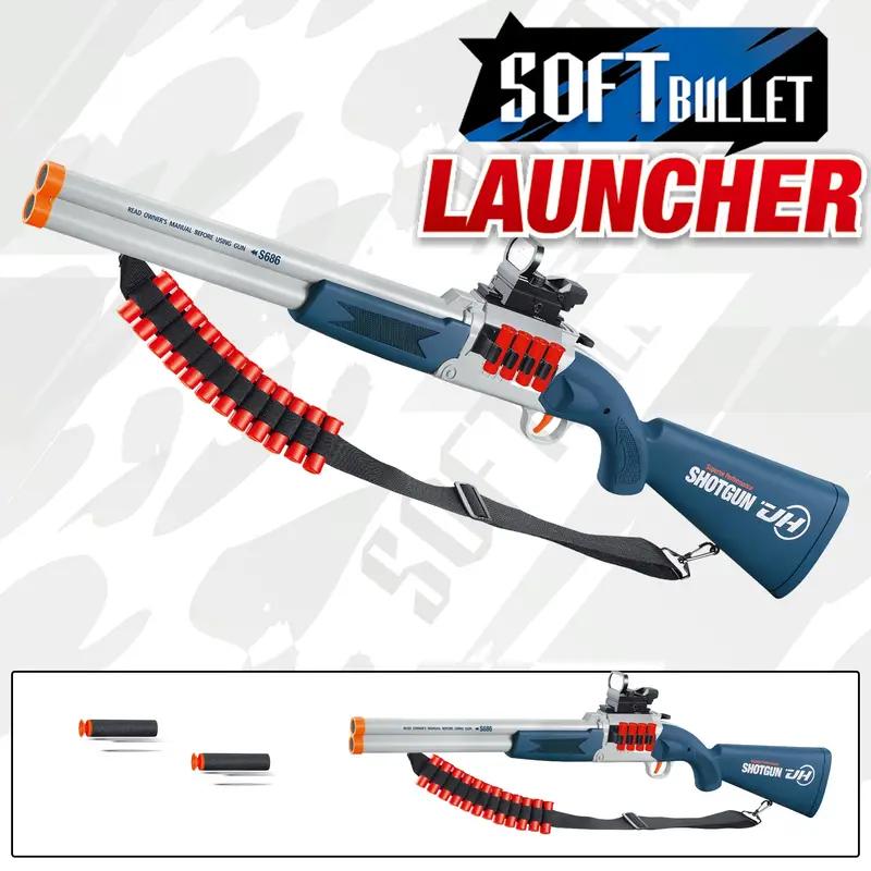 Shotgun Soft Bullet Toy Gun Scope And Bullets Soft Bullet Gun Shooting Game Soft Shell Ejection Gun 6+ Christmas Gifts