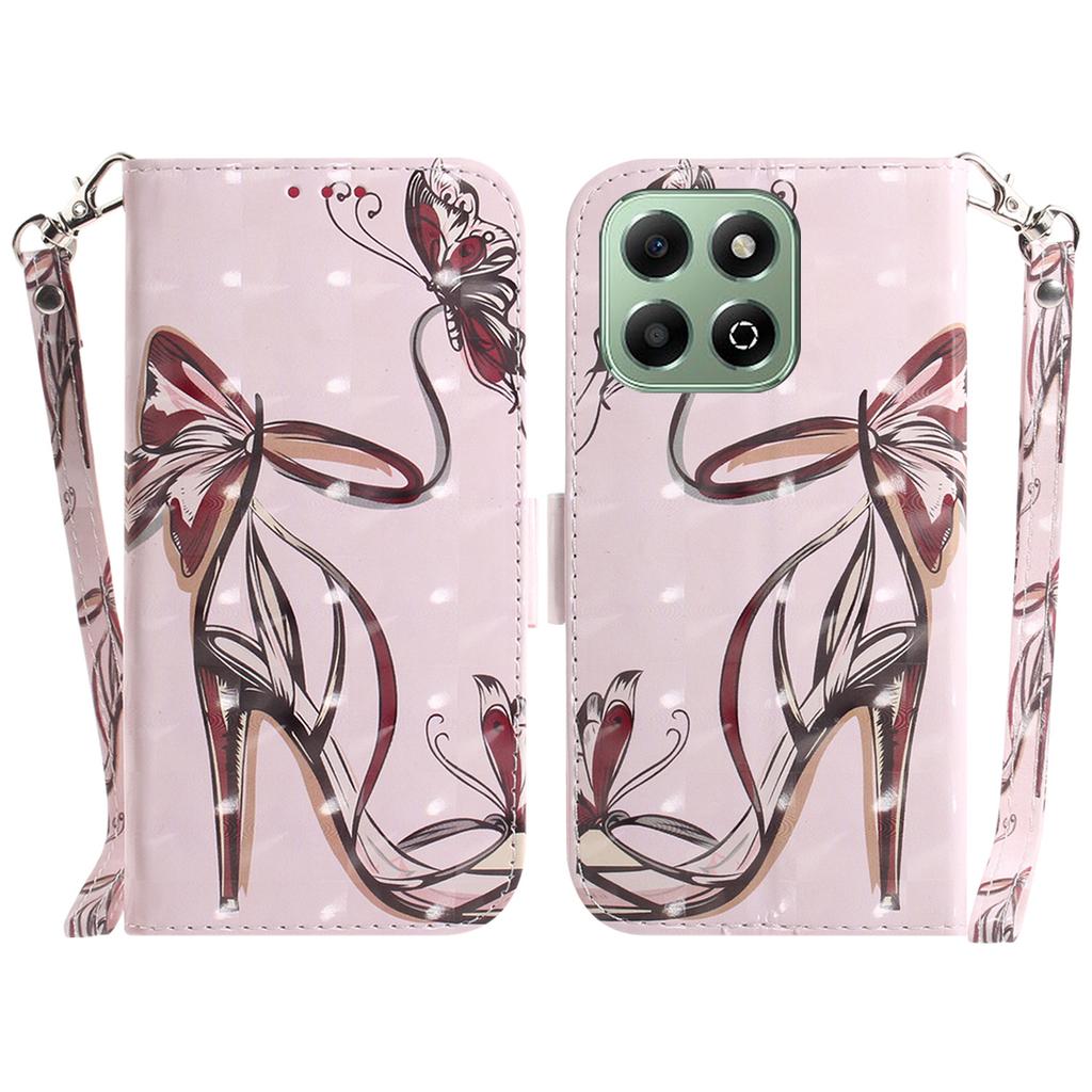 Etui z podstawką do Honor X6b 4G z nadrukiem wzoru, skórzane etui portfelowe na telefon