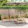 VidaXL Salon Garden Set 4 Pcs Solid Acacia Wood, Table and Chair Set, Lounge Set of 3209309