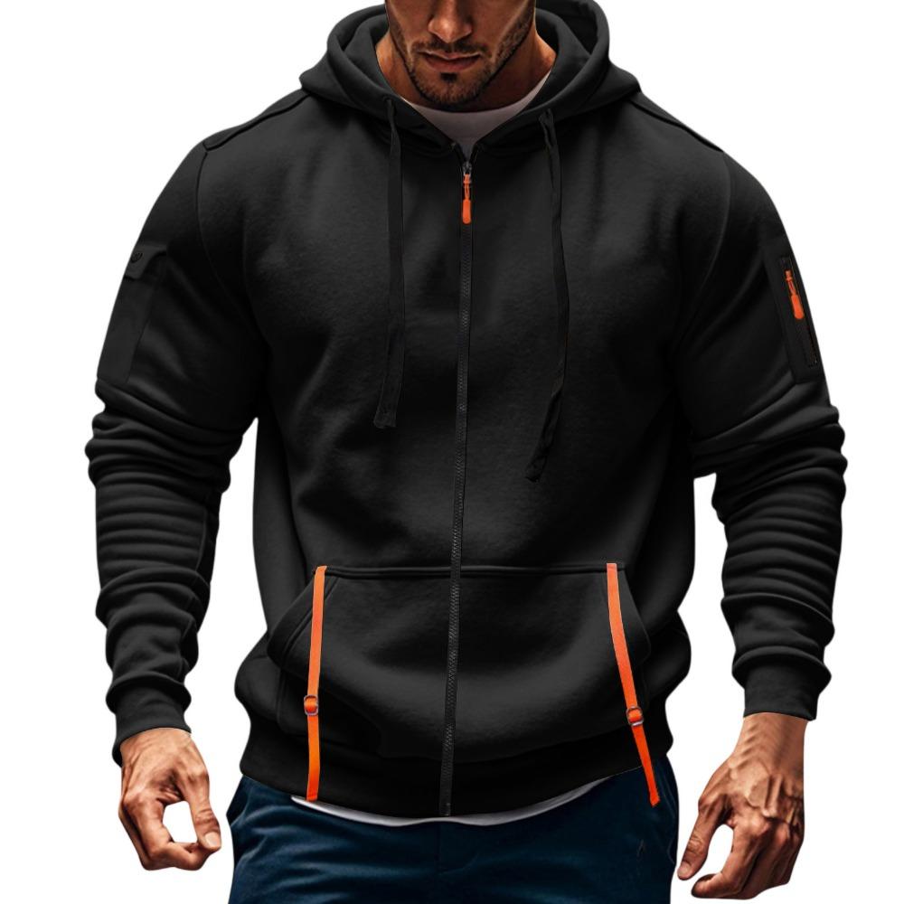 Men's Sportswear Y2K Trend Innovation Men's Hooded Sweatshirt New Multi-pocket Cardigan Fleece Sweatshirt Jacket