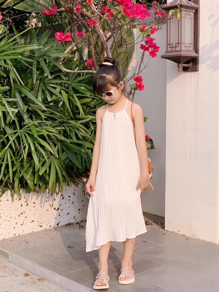 2024 Zomer Moeder-Dochter Seaside Geplooide Irregulair Rugloos Jurk