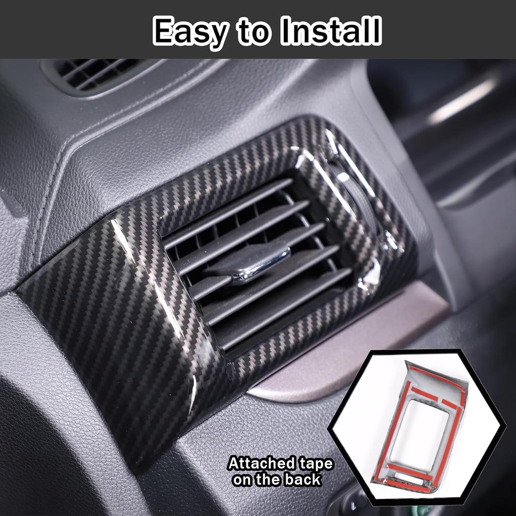 2PCS Side Air Vent Frame Trim for Honda Pilot 2016-2022/ Ridgeline 2017-2024/ Passport 2019-2024, ABS Center Console Side Air Conditioning Outlet