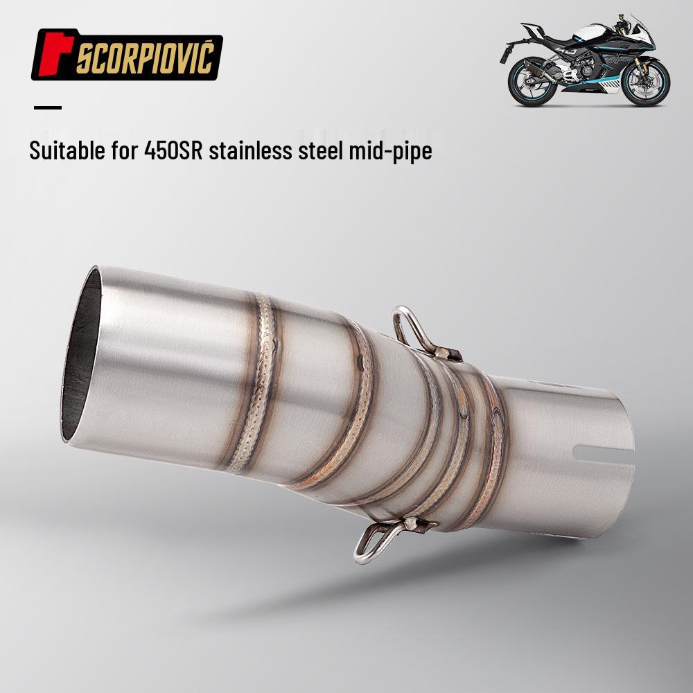 Stainless Steel Mid-Pipe & Tailpipe Muffler for Chunfeng 450SR - Easy Installation