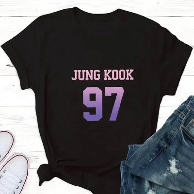 Tops V para Mujer(taehyung) Camiseta Fans de Jungkook Mujer Camiseta Kpop Suga Camiseta Harajuku Mujer Ropa Estética Moda