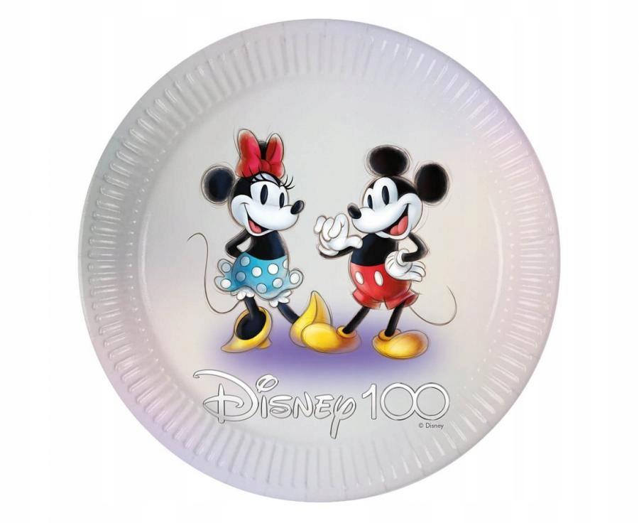 TALERZYKI PAPIEROWE MICKEY I MINNIE 23CM 8SZT