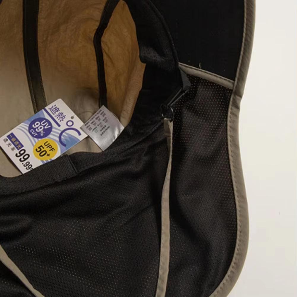 Eimerhut mit Nackenschutz UV-Schutz Sonnenhut für Outdoor-Wanderungen, Herren-Sonnenhut Sommerhut, Geeignet für Wandern und Angeln