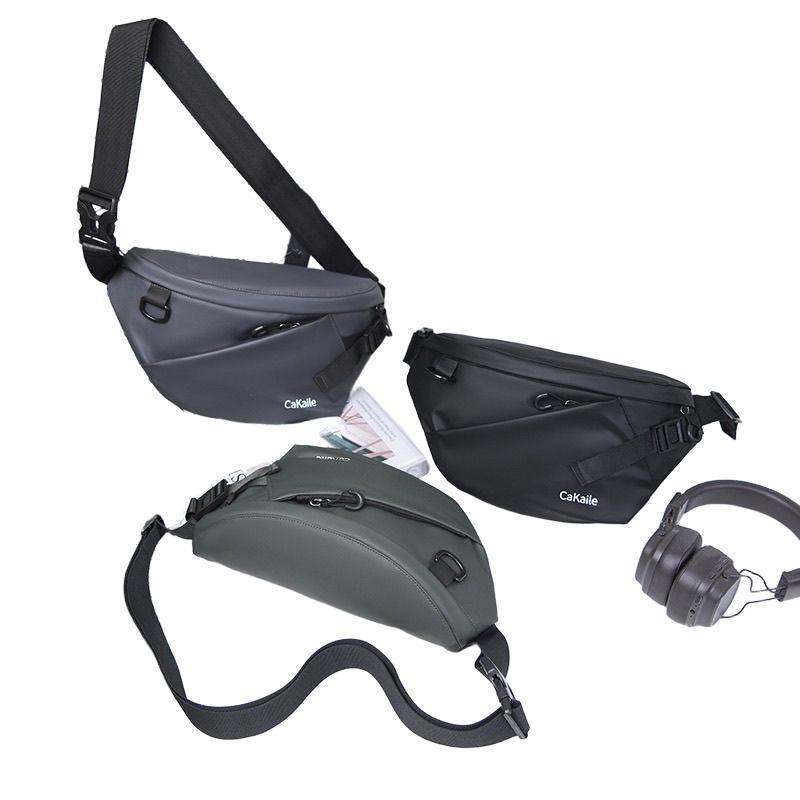 Men's Trendy Japanese Motorcycle Crossbody Chest Bag - Large Capacity, Functional Sports Messenger Backpack