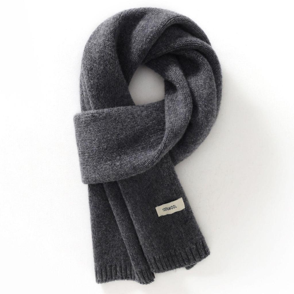 Premium Australian Merino Wool Scarf - Unisex Winter Warmth, Solid Colors