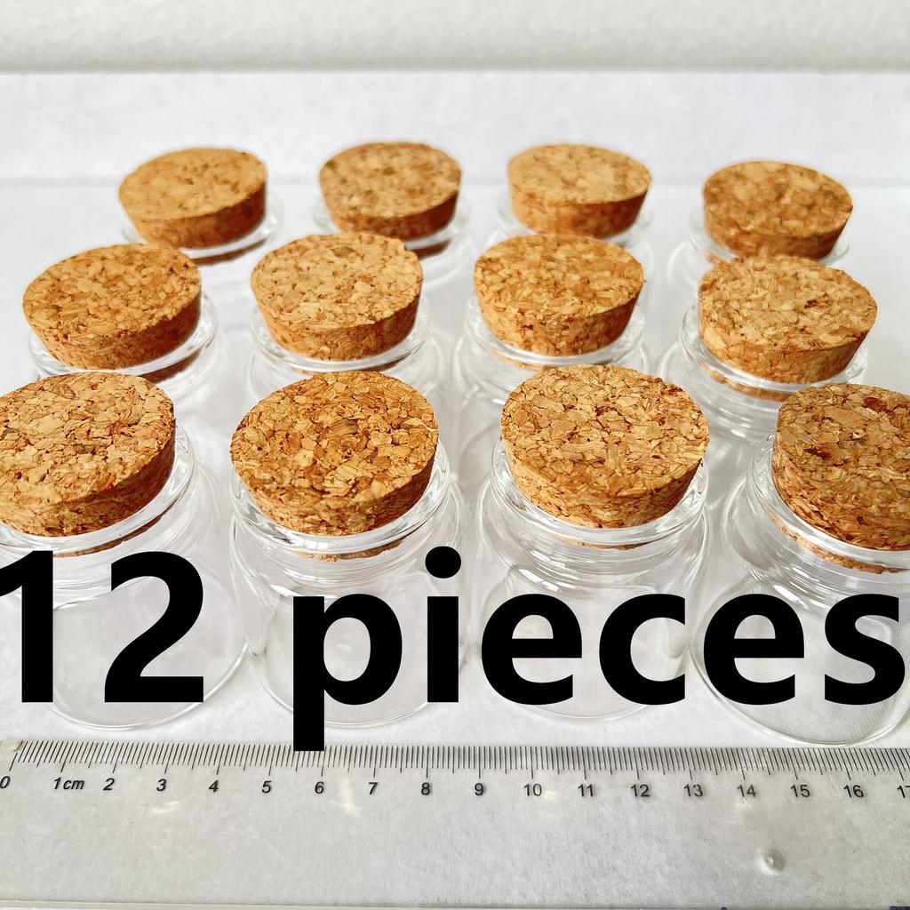 6/12/24 PIÈCES Bouteilles en Verre Transparentes 50ml 33×47×50mm Mini Bocaux en Verre Transparent Stockage Épices Graines Artisanat DIY Flacons Décor Bonbons