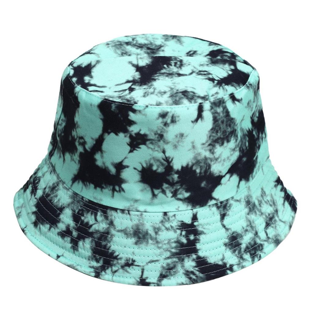 Europejsko-Amerykański Kapelusz Bucket Tie-Dye Chroniący Przed Słońcem: Dwustronny Design Graffiti dla Mężczyzn i Kobiet