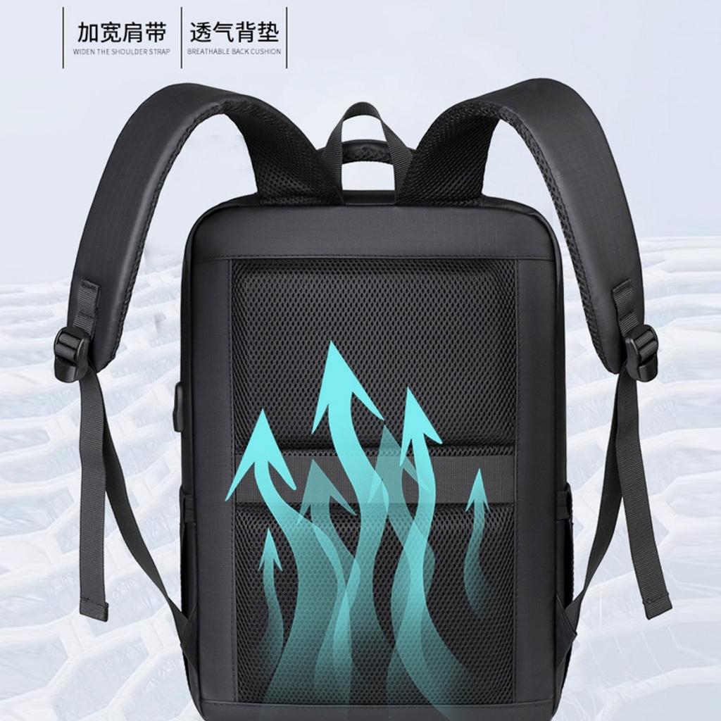 Schoolbag Backpack Men's Large Capacity Lightweight Travel Backpack Commuting Business Business Computer Bag High School Student School Bag