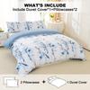 3pcs/set Leaf Floral Pattern Duvet Cover Set(1 Duvet Cover & 2 PillowcaseSoft And Skin-Friendly Duvet Cover Bedding Set