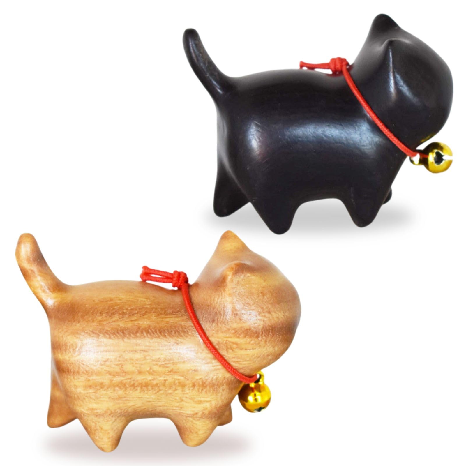 

penogo Cute and Soothing Cat Figurines of Cat Miscellaneous Interior Lucky (Set 2) - Figurines, Goods, Decor, Gifts, Women s, Simple, Palm-Sized