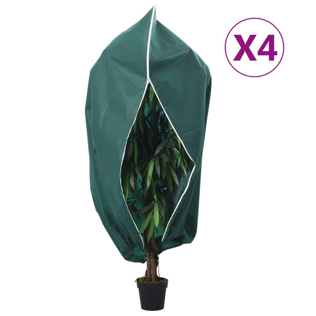 Vidaxl Protective Covers With Zipper, 4 Pcs, 70 G/M² 1.55X1.55 M