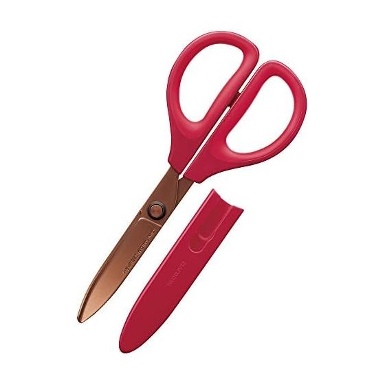 KOKUYO Scissors Scissors Sakusa Titanium Glueless Blade Red Hasa-PT280R