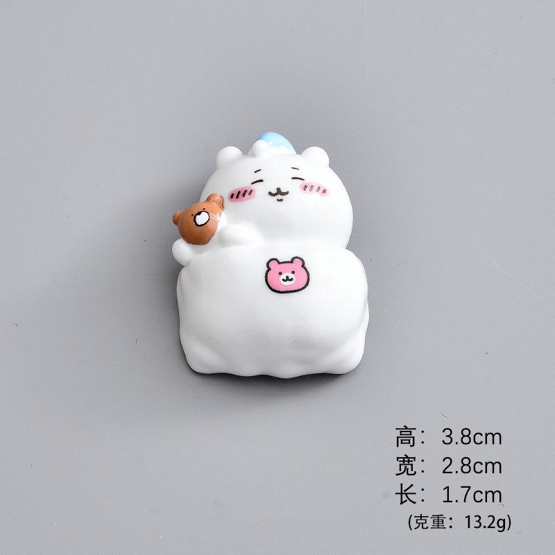 Jiyi Resin Desk Ornaments – Kawaii Usagi Hachiware Sleeping Mini Figures – Cute Shelf Car Decoration Accessories Gift Idea