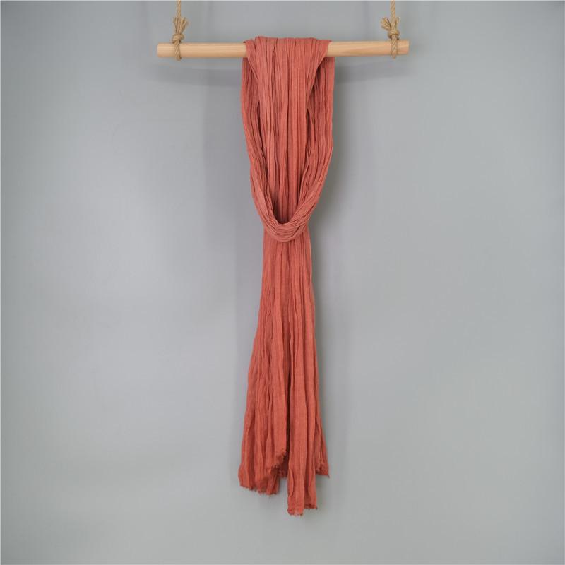 Extra Large Flowing Ethnic Dance Scarf - 120x260cm, Pure Cotton Silk Zen Gauze