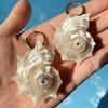 Handcrafted Spiny Shell Earrings Lightweight Pair Unique Patterns Versatile Styling Gift Shell Studs Earrings