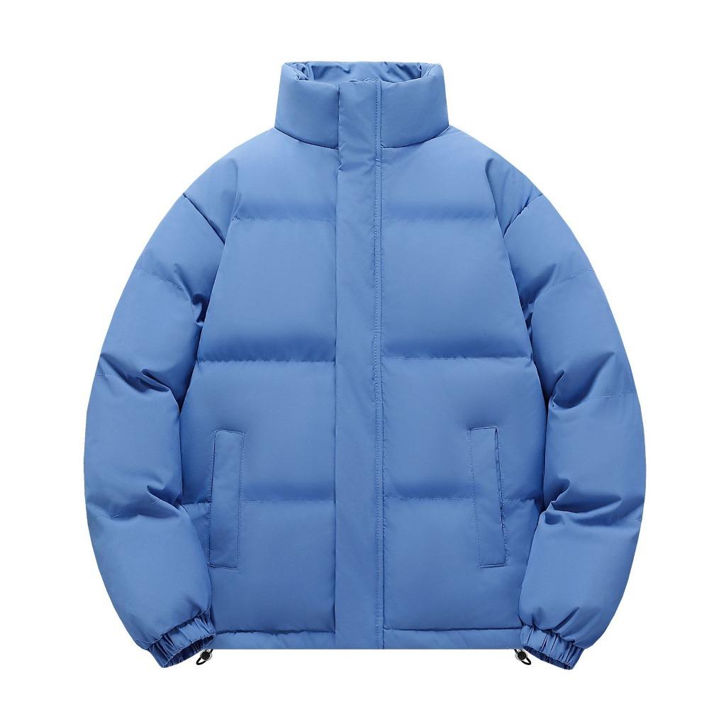 

Мужское зимнее пальто с воротником-стойкой, однотонное, утолщенное, на хлопковой подкладке, мужская теплая и повседневная индивидуальная хлопковая куртка 4XL