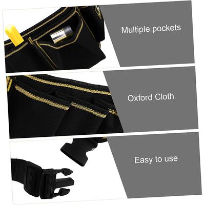 Heavy Duty Construction Tool Belt Multi-Pocket Wrap Tools Bag with Adjustable Belt Detachable Tool Bags Pouch Waist Tool Apron
