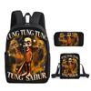 Italian Brainrot 3Pcs/Set Backpack With Messenger Bags ,Pencil Bags For Boy/Girls Best Gift 2D Flat Cartoon Student School Bags