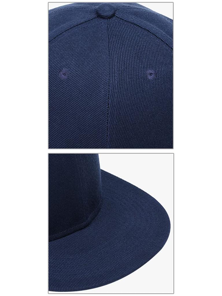 Spargel Simple Plain Flat Brim Snapback Baseball Cap Men's (Gray)
