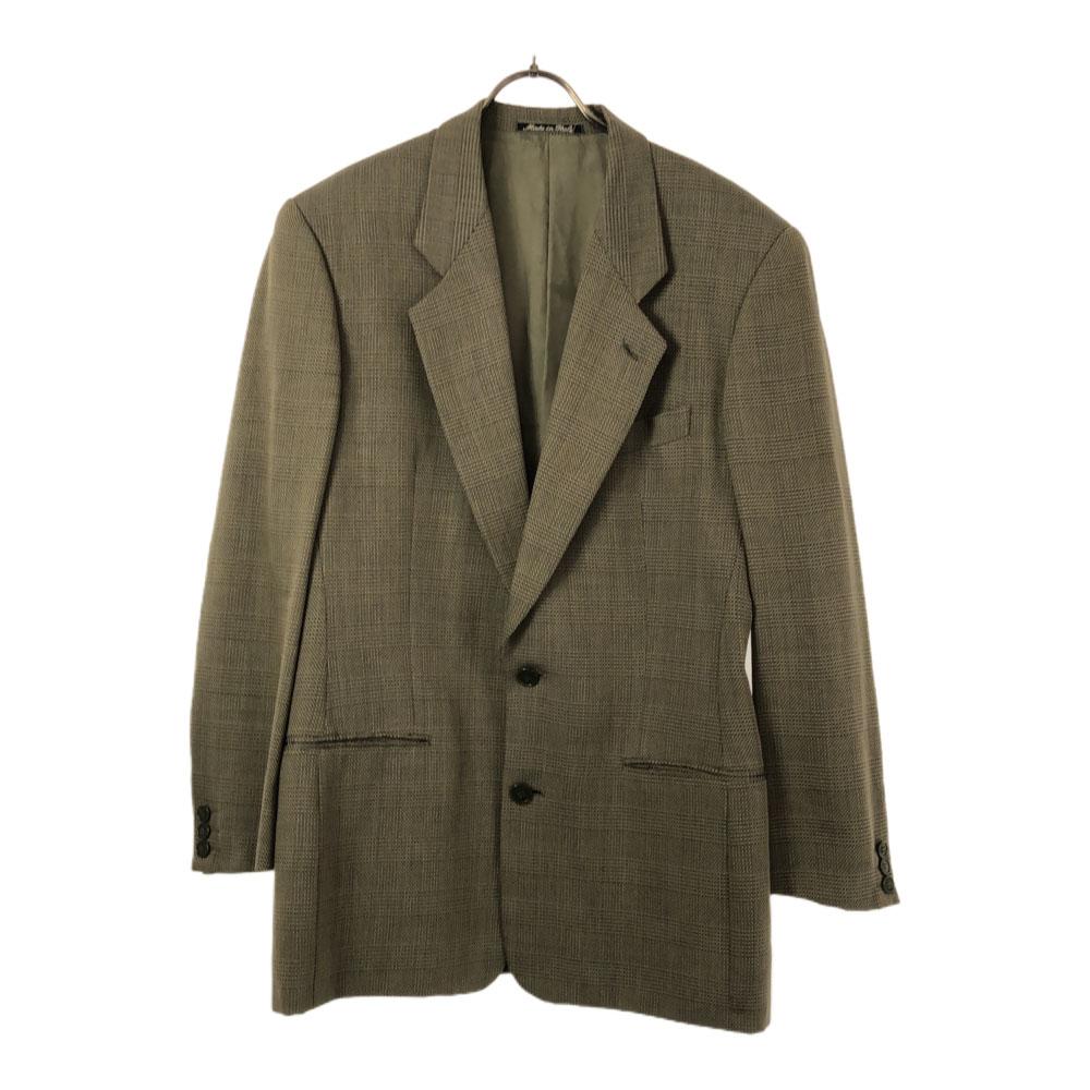 

GIORGIO ARMANI Made in Italy wool border tailored jacket 46REG Khaki Men s Used