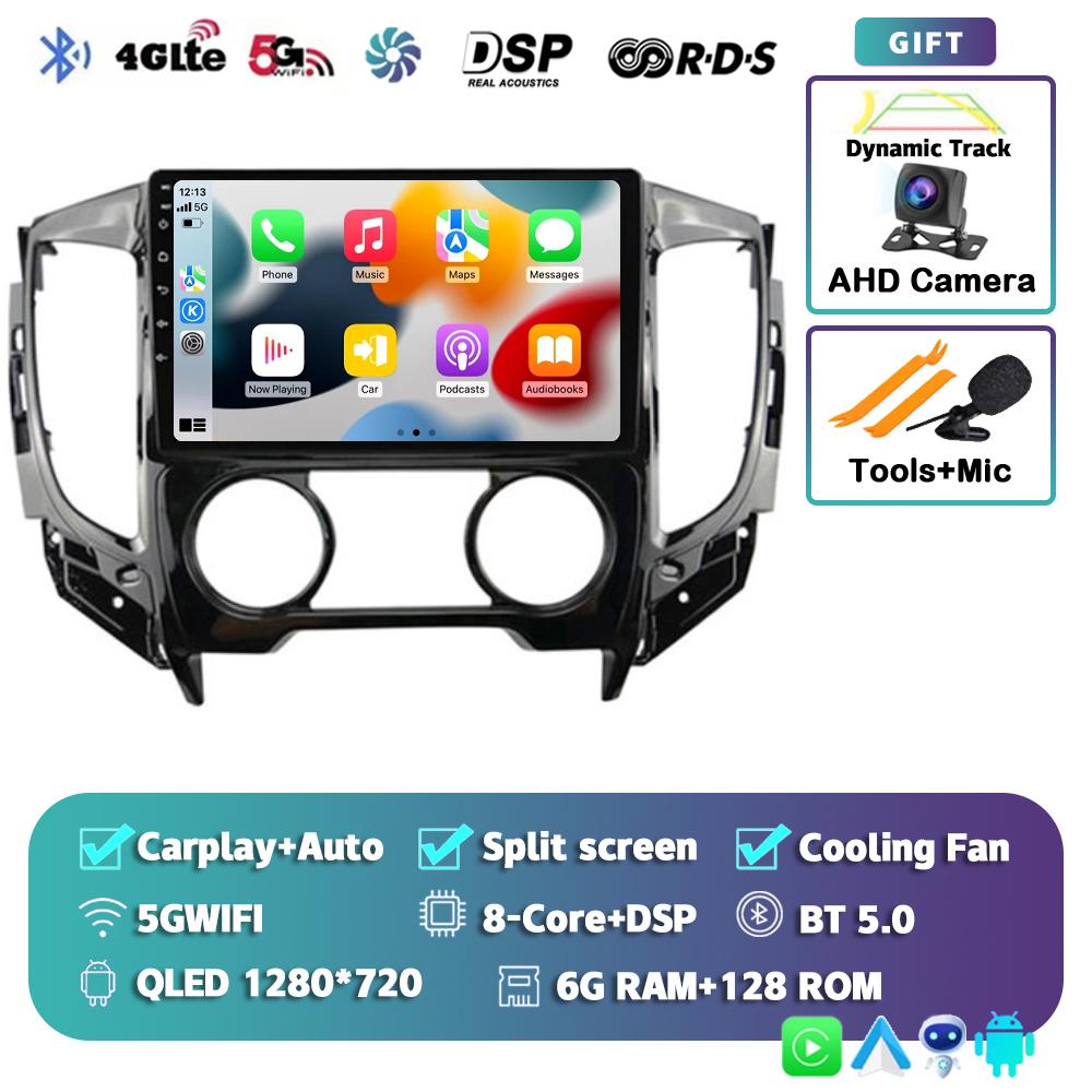 Android 14 Carplay Car Radio For Mitsubishi Pajero Sport 3 L200 5 Triton 3 2015 2016 2017 2018 2019 Multimedia Player GPS Stereo