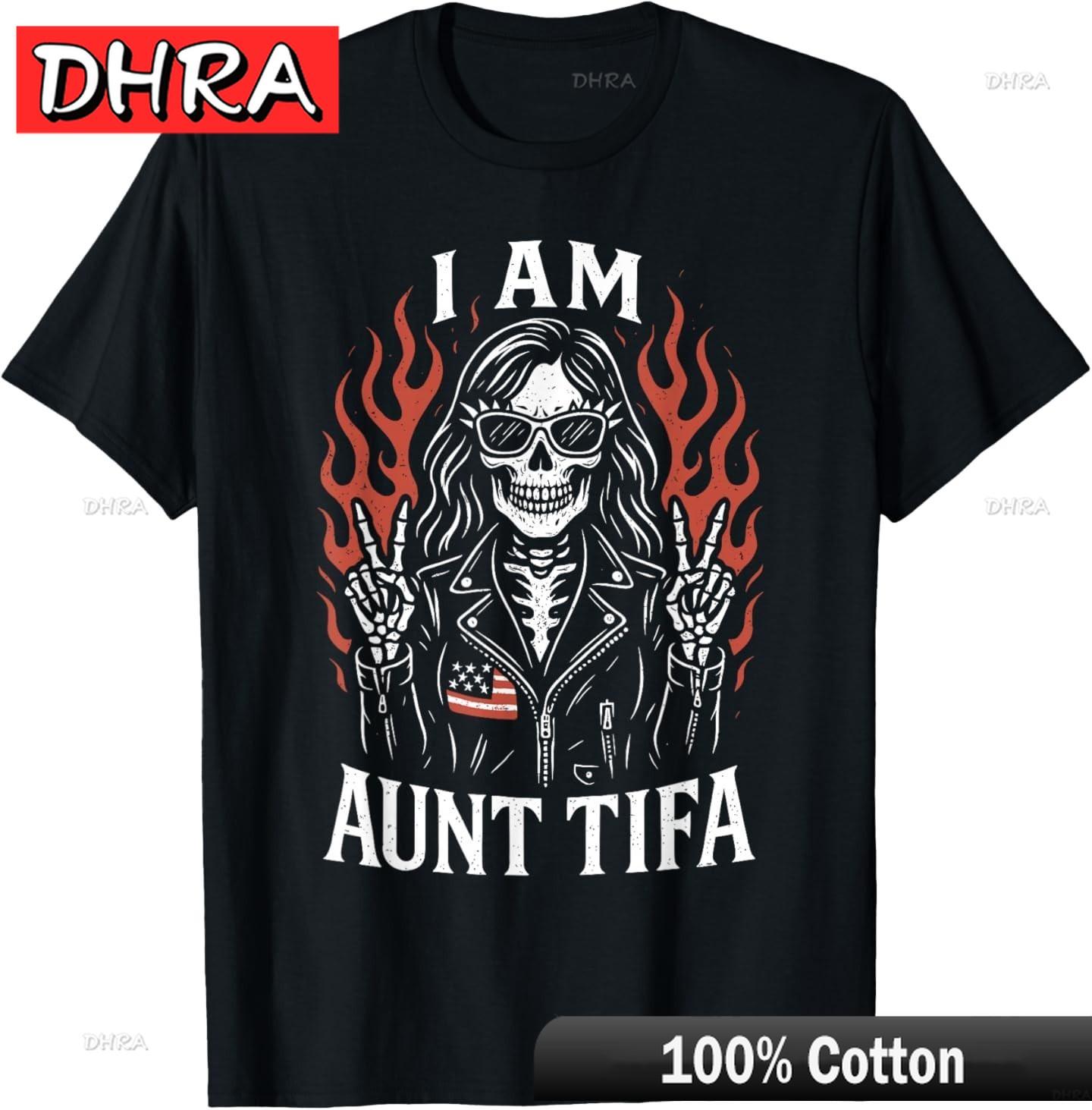 I Am Aunt Tifa Funny Skeleton Biker Aunt Tifa Design TShirt Bold Funny Graphic TShirts Cool Trendy Colorful Tops Shirts Kawaii S